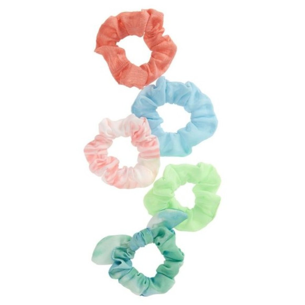 BP Nordstrom 5 Pack Assorted Hair Scrunchies Green